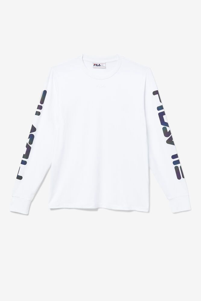 Fila T-Shirt Mens White Grey - Ireland 73286-RSXC